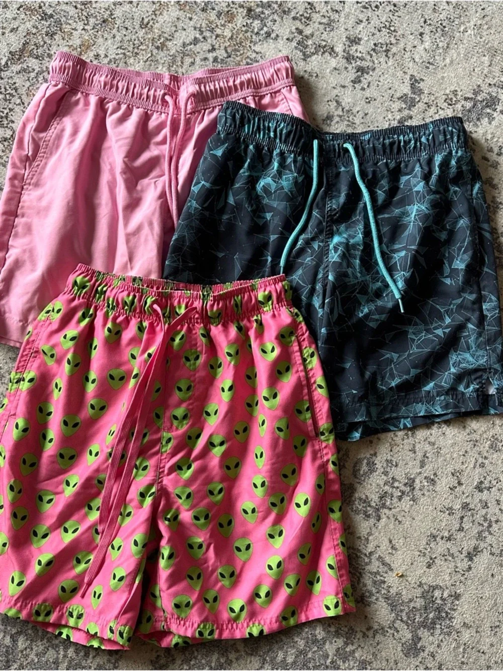 EUC 3-Pack Men’s Swim Trunks—size Small